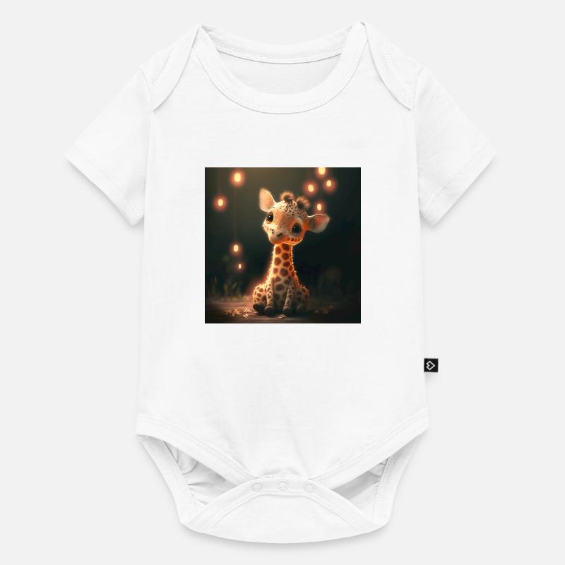 Bébé girafe - Body à manches courtes Premium Bébé - blanc