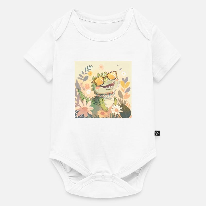 Bébé crocodile - Body à manches courtes Premium Bébé - blanc