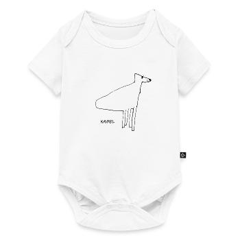kamel - Baby Premium Kurzarmbody - Weiß - Vorne