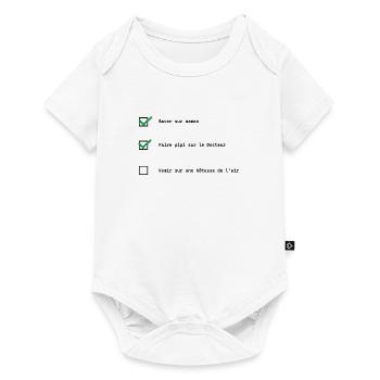 Check list bébé - Body à manches courtes Premium Bébé - blanc - Devant