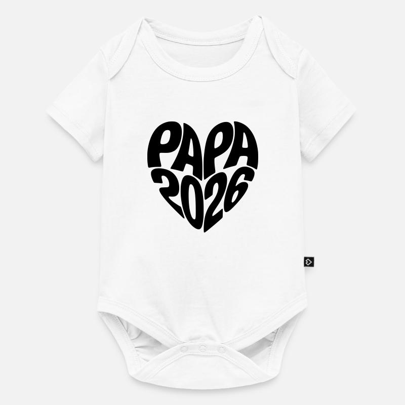 Papa 2026 - Baby Premium Kurzarmbody - Weiß