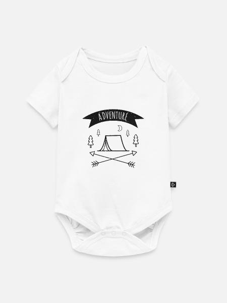 adventure - Baby Premium Kurzarmbody - Weiß