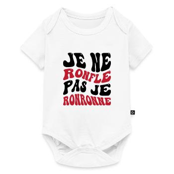 Je ne ronfle pas je ronronne - Body à manches courtes Premium Bébé - blanc - Devant