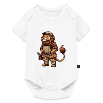 Cute Lion Craftsman - Baby Premium short-sleeve bodysuit - white - Front