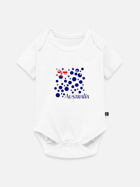 Australia - Baby Premium Kurzarmbody - Weiß