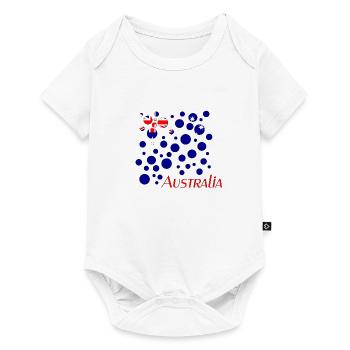 Australia Australien - Baby Premium Kurzarmbody - Weiß - Vorne