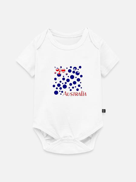 Australia Australien - Baby Premium Kurzarmbody - Weiß