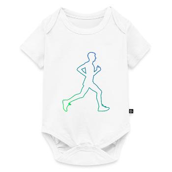 Running Race Cross Country Running Fitness - Baby Premium short-sleeve bodysuit - white - Front