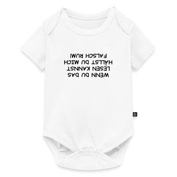 Wenn du das lesen kannst - Baby Premium Kurzarmbody - Weiß - Vorne