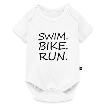 Triathlon Natation Course à pied Sports de cyclisme - Body à manches courtes Premium Bébé - blanc - Devant