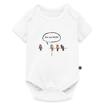 Vögel Lustig fliegen Wifi - Deutsch - Baby Premium Kurzarmbody - Weiß - Vorne