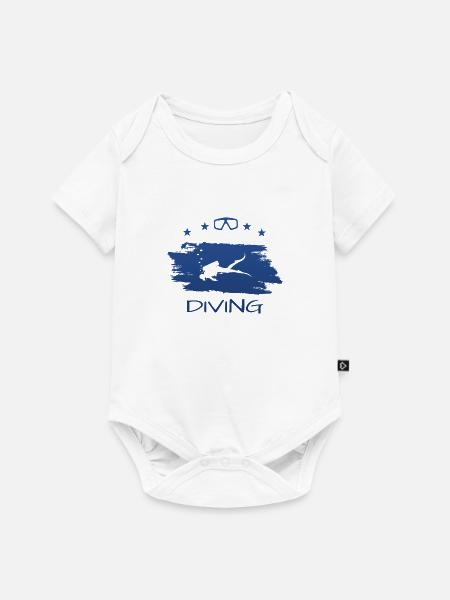 Tauchen Diver Scuba Dive - Baby Premium Kurzarmbody - Weiß