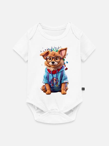 Süßer Hund - Baby Premium Kurzarmbody - Weiß