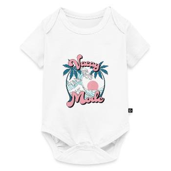 Vacay Fashion Summer Holiday Palm Waves Retro - Baby Premium short-sleeve bodysuit - white - Front