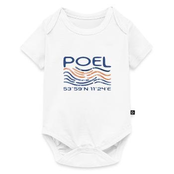 Poel Island Baltic Sea GPS coordinates - Baby Premium short-sleeve bodysuit - white - Front
