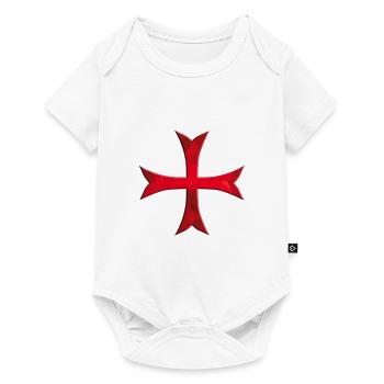Templar Cross simply red - Baby Premium short-sleeve bodysuit - white - Front