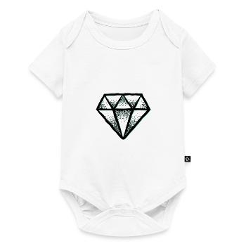 cool diamant diamant cristal cristal - Body à manches courtes Premium Bébé - blanc - Devant