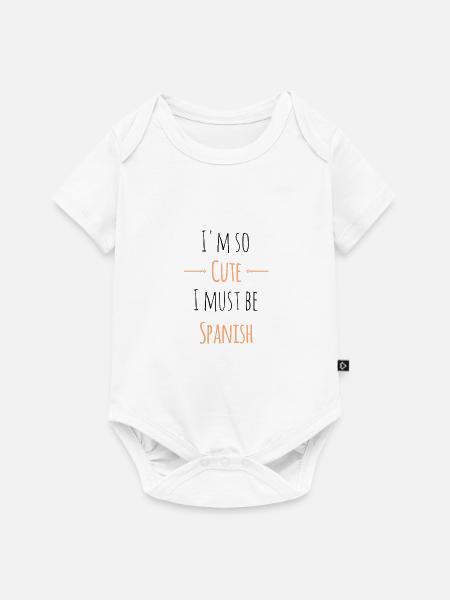 Spanisch Spanien Spanier Land Baby Spruch Geschenk - Baby Premium Kurzarmbody - Weiß