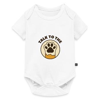 Parlez à la patte. Chats. Les chiens. Animaux. - Body à manches courtes Premium Bébé - blanc - Devant