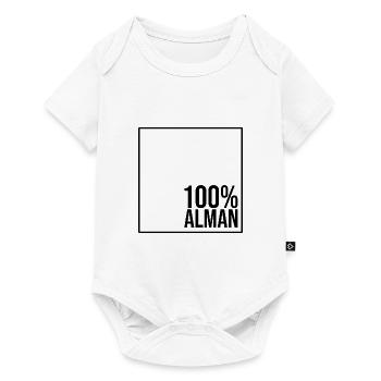 100 Alman - Baby Premium Kurzarmbody - Weiß - Vorne