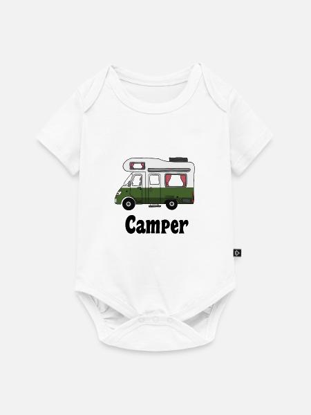 Camper Wohnmobil Caravan - Baby Premium Kurzarmbody - Weiß