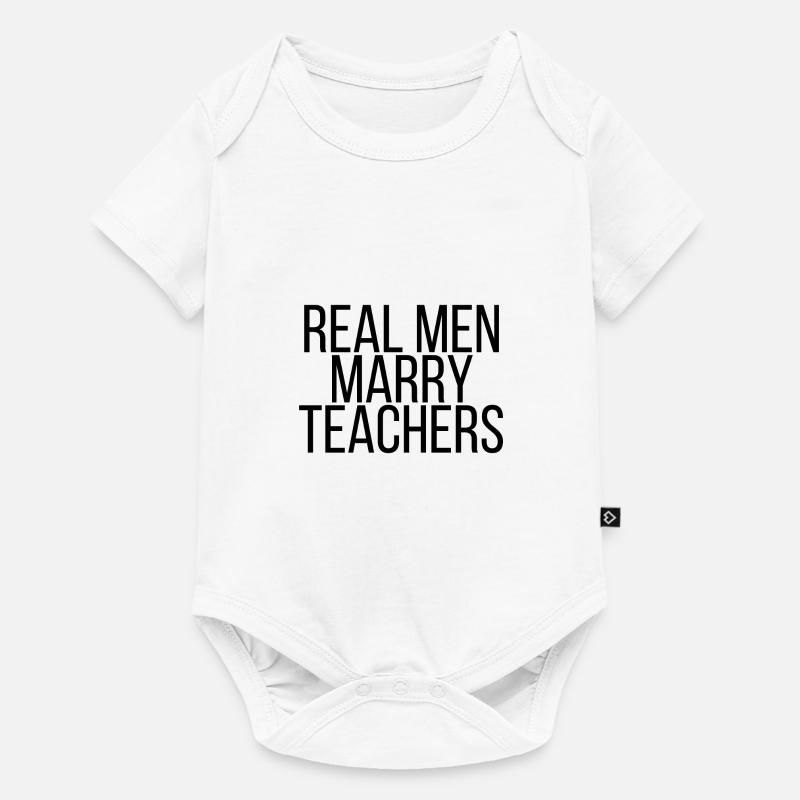 De vrais hommes épousent des professeurs - Body à manches courtes Premium Bébé - blanc