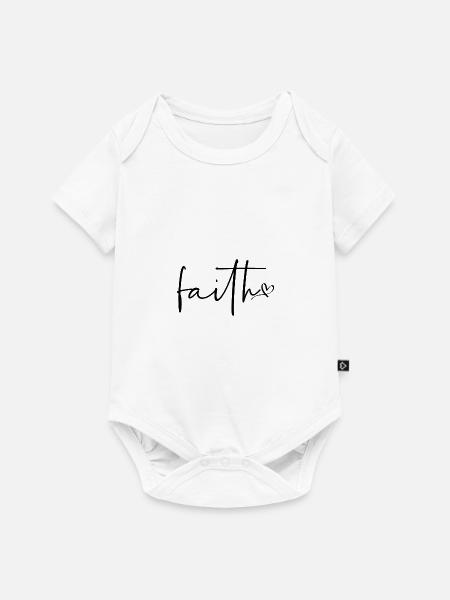 Faith - Baby Premium Kurzarmbody - Weiß