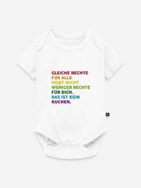 Gleiche Rechte für alle - Baby Premium Kurzarmbody - Weiß
