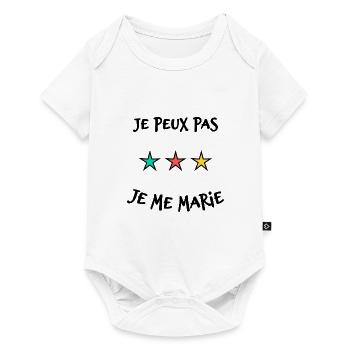 JE PEUX PAS. JE ME MARIE. JUST MARRIED - Body à manches courtes Premium Bébé - blanc - Devant