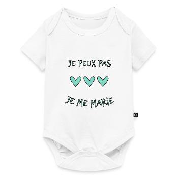 JE PEUX PAS. JE ME MARIE. JUST MARRIED - Body à manches courtes Premium Bébé - blanc - Devant
