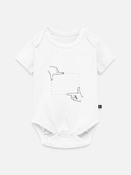 Cadre de signaux manuels – 2 couleurs - Body à manches courtes Premium Bébé - blanc