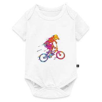 BMX Colorful Paint Graphic Biker Freestyle Racing - Body à manches courtes Premium Bébé - blanc - Devant
