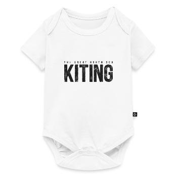 KITING NORDSEE KITER SURFER KITESURFING SYLT MOTIV - Baby Premium Kurzarmbody - Weiß - Vorne