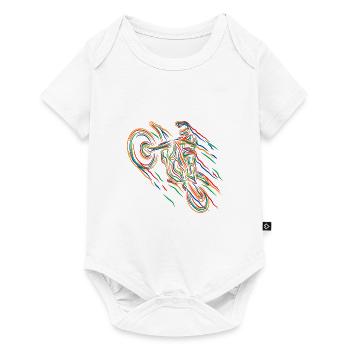 Motocross Colorful Paint Graphic Men Women & Kids - Baby Premium short-sleeve bodysuit - white - Front