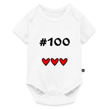100 YEARS. 100th ANNIVERSARY. BIRTHDAY 100 YEARS. - Baby Premium short-sleeve bodysuit - white - Front