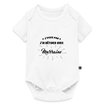 Je peux pas j'ai bêtises avec Marraine - Body à manches courtes Premium Bébé - blanc - Devant