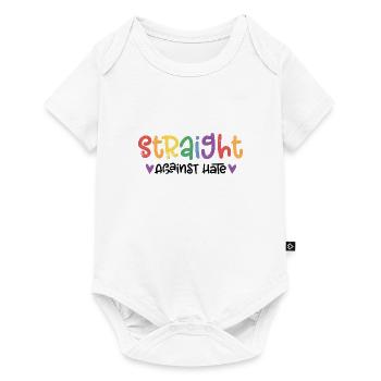 FIERTÉ CONTRE LA HAINE FIER MOTIF DU SLOGAN DE HAINE LGBT - Body à manches courtes Premium Bébé - blanc - Devant