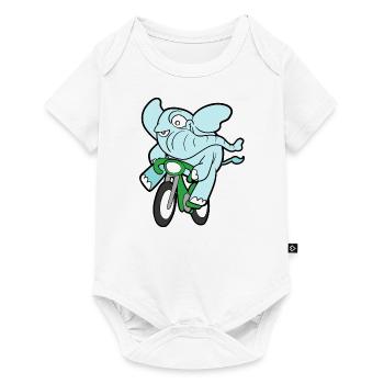 Cute Funny Cool Elephant Elephant - Baby Premium short-sleeve bodysuit - white - Front