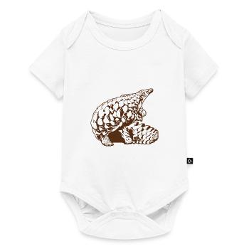 Cool Pangolin Sketch Graphic Wildlife Creature - Baby Premium short-sleeve bodysuit - white - Front