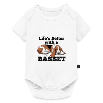Life's Better With A Basset Hound - Baby Premium short-sleeve bodysuit - white - Front