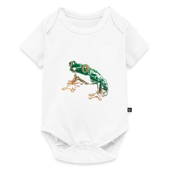 Laubfrosch Grafik Aquatische Amphibienfrosch Liebhaber - Baby Premium Kurzarmbody - Weiß - Vorne