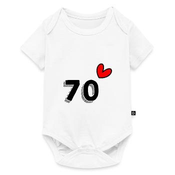 70 ANS. 70e ANNIVERSAIRE. ANNIVERSAIRE 70 ANS. 70 - Body à manches courtes Premium Bébé - blanc - Devant