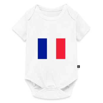 Drapeau France drapeau - Body à manches courtes Premium Bébé - blanc - Devant