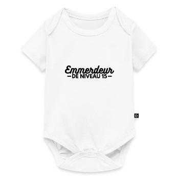 Emmerdeur de niveau 15 - Body à manches courtes Premium Bébé - blanc - Devant