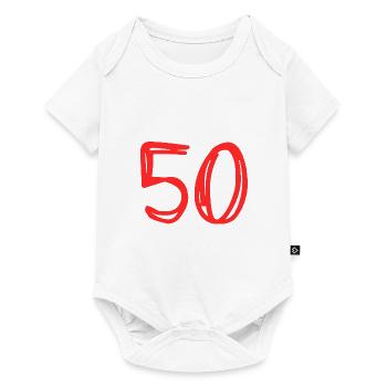 50 ANS. 50e ANNIVERSAIRE. ANNIVERSAIRE 50 ANS. 50 - Body à manches courtes Premium Bébé - blanc - Devant