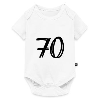 70 YEARS. 70TH ANNIVERSARY. BIRTHDAY 70 YEARS. 70 - Baby Premium short-sleeve bodysuit - white - Front