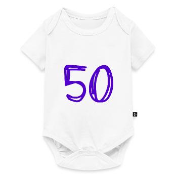 50 ANS. 50e ANNIVERSAIRE. ANNIVERSAIRE 50 ANS. 50 - Body à manches courtes Premium Bébé - blanc - Devant