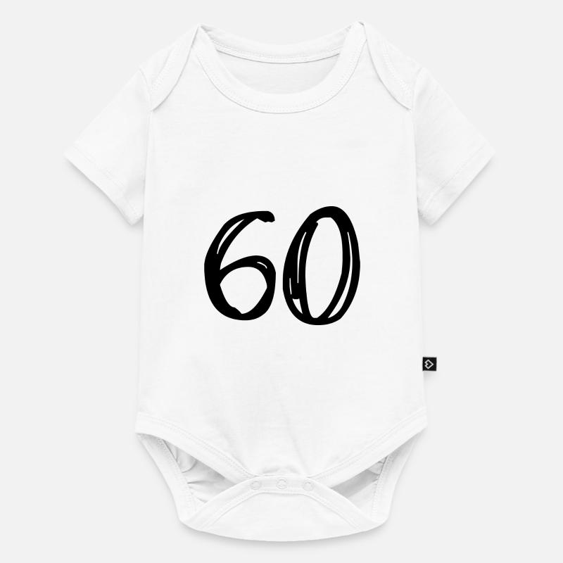 60 ANS. 60e ANNIVERSAIRE. ANNIVERSAIRE 60 ANS. AN - Body à manches courtes Premium Bébé - blanc