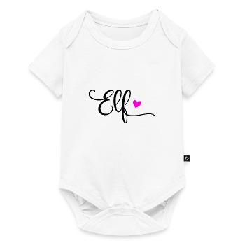 Elfter Geburtstag 11 Mädchen Eleven Herz Elf Jahre - Baby Premium Kurzarmbody - Weiß - Vorne