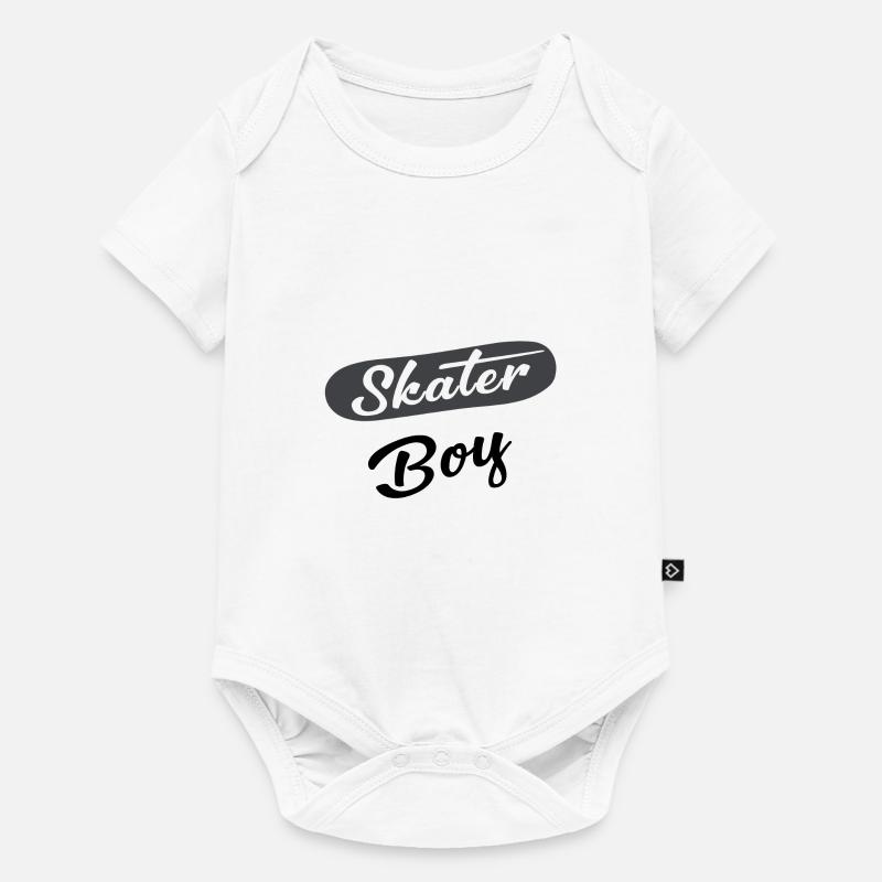 Patineur Garçon - Body à manches courtes Premium Bébé - blanc